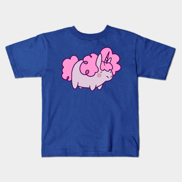 Chubby Pink Unicorn Kids T-Shirt by saradaboru